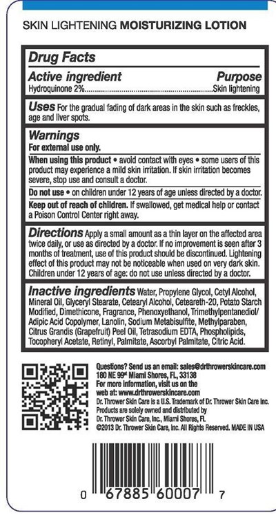 Skin Lightening Moisturizing Lotion_back (Skin Lightening Moisturizing Lotion Back)